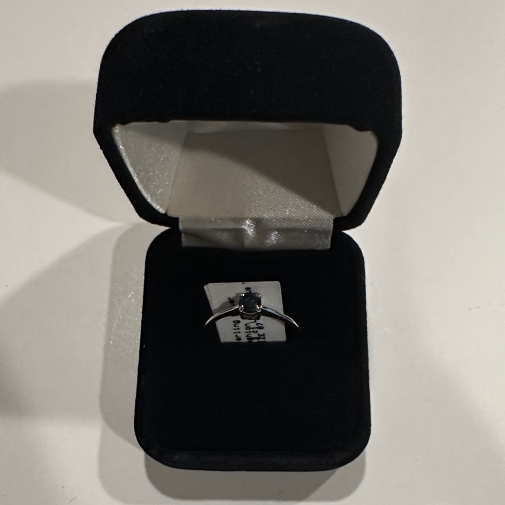 Elegant Silver Ring with Blue Stone